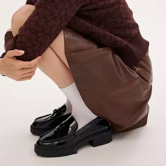 Coach Women's Patent Leather Leah Loafer Black Size 7.5 - Picture 1 of 11